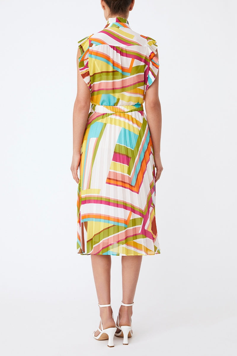 Laure Blouse - Pink and Green