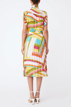 Laure Blouse - Pink and Green