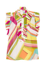 Laure Blouse - Pink and Green