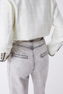 Vaqueros Randy de talle alto - Gris