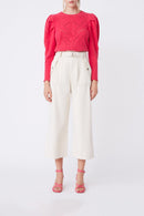 Remi High Waisted 7/8 Jeans - White