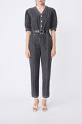 Tifany Denim Jumpsuit - Anthracite