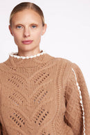 Pull Col Montant Ml - Camel