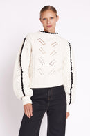 Pull Col Montant - Off White