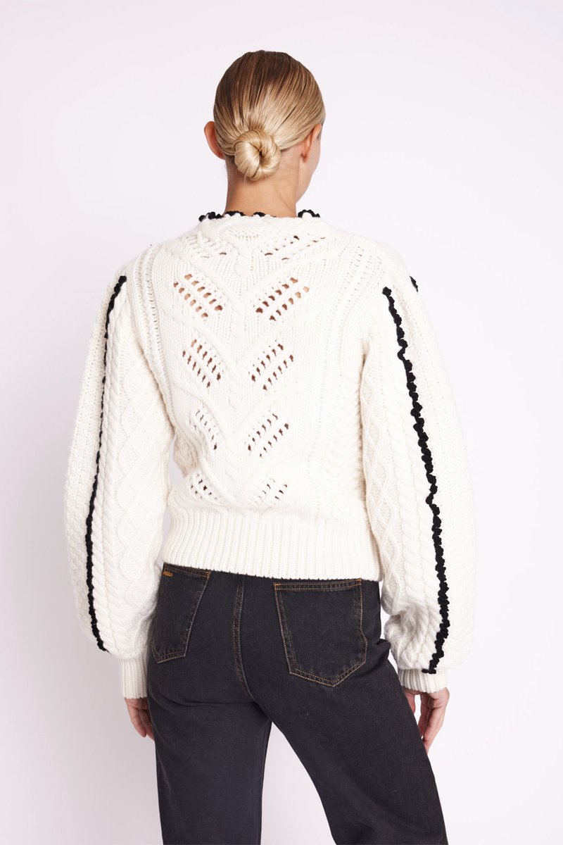 Pull Col Montant - Off White