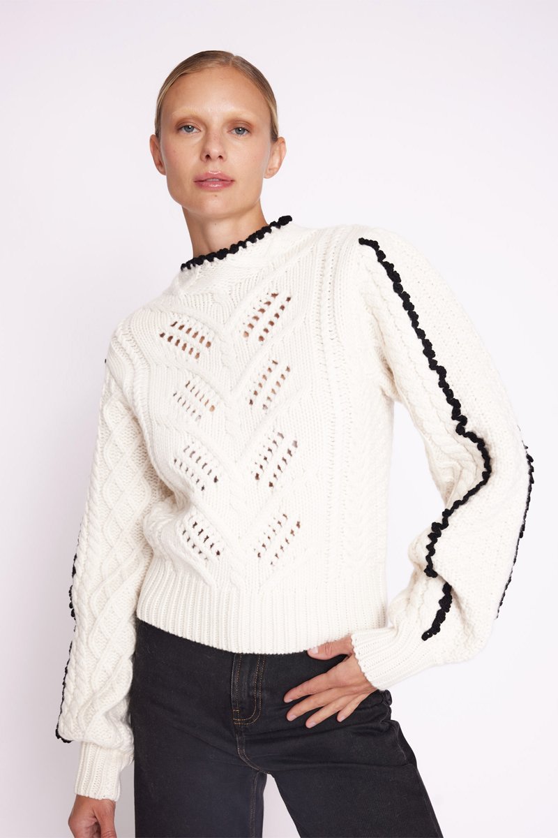 Pull Col Montant - Off White