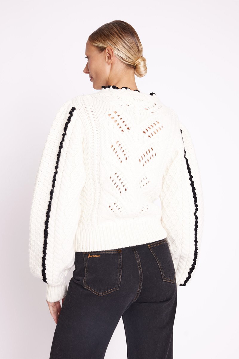 Pull Col Montant - Off White