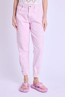 Jean Reglable Vers Le Bas - Pink