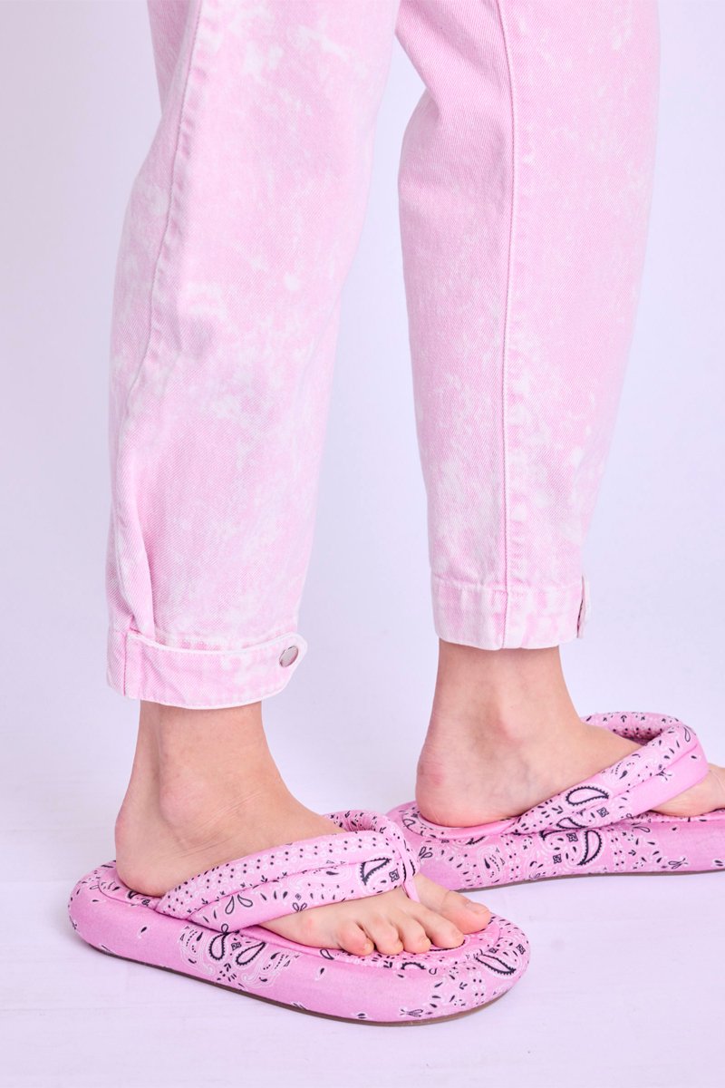 Jean Reglable Vers Le Bas - Pink