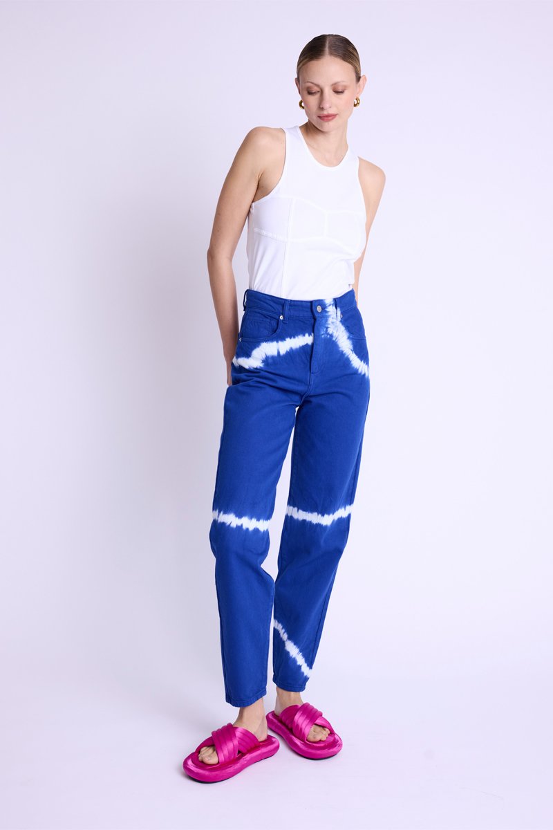 Jean Droit Délavé - Blue