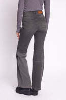 Jean Flare Patchwork - Grey