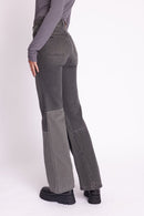 Jean Flare Patchwork - Grey