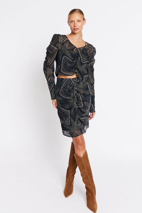 Top Manche Serree Vers Le Bas - Print Tamaya