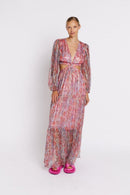 Imp And Lurex Long Dress - Multicolurexprint