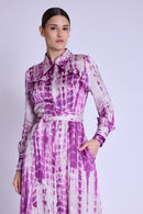 Robe Longue Ceinture Taille - Mosaicpurple
