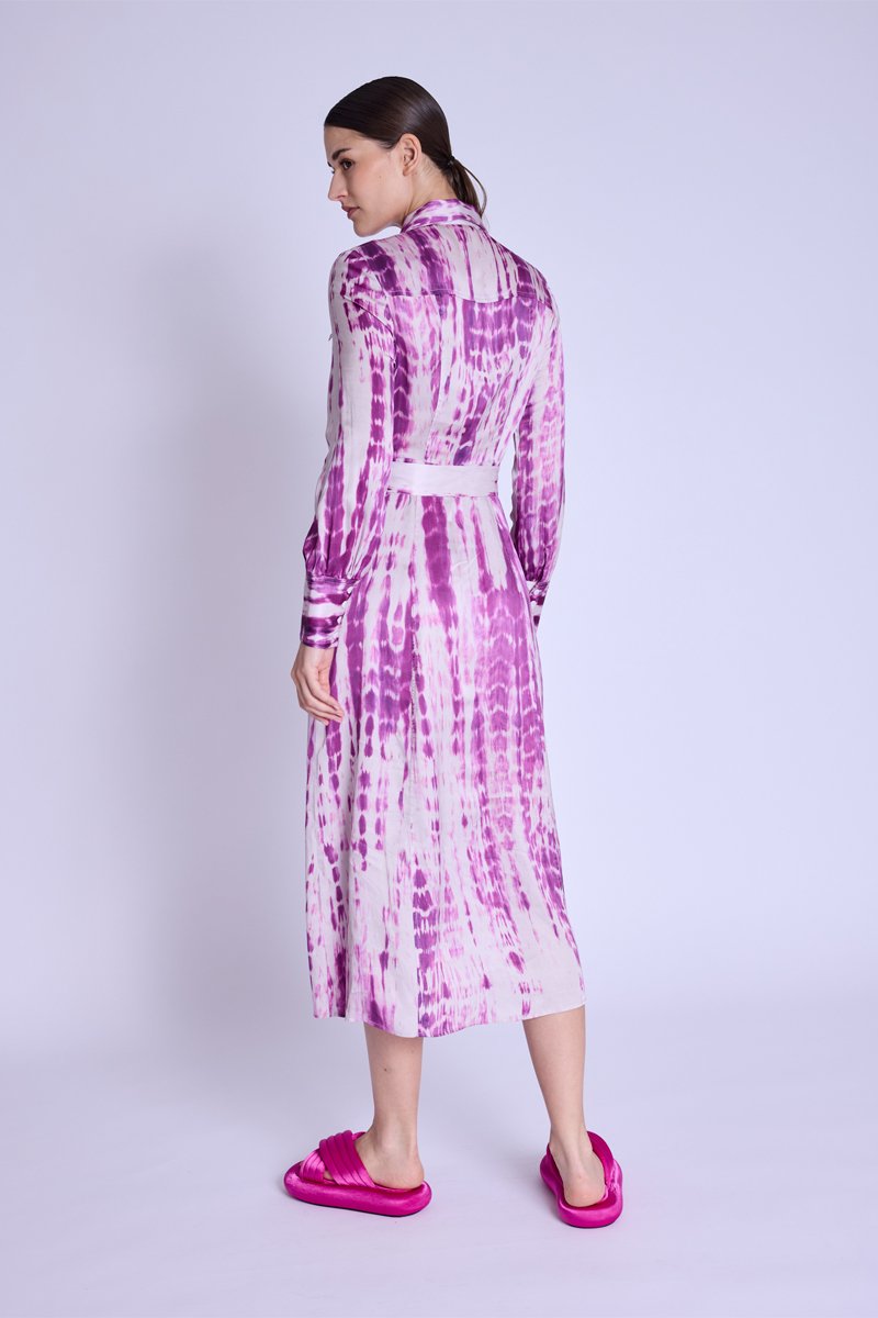Robe Longue Ceinture Taille - Mosaicpurple