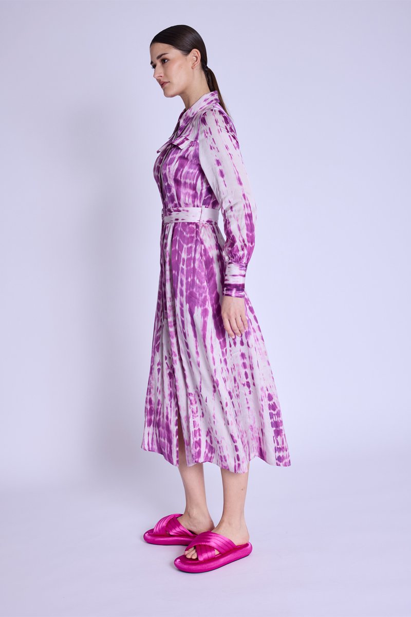 Robe Longue Ceinture Taille - Mosaicpurple