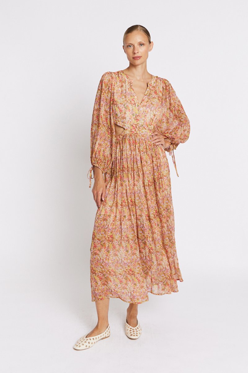 Long Side Opening Dress - Bloomflowerprint