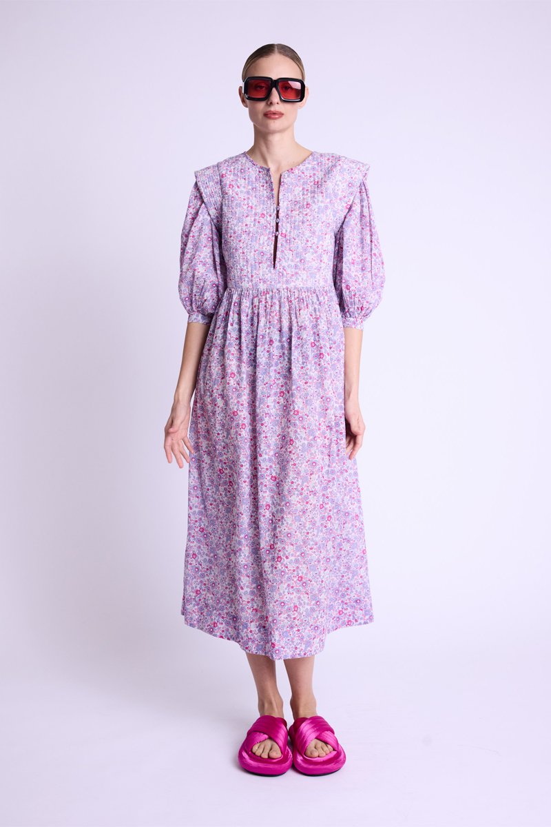 Robe Longue Matelassee Dvt - Pinklibertyprint