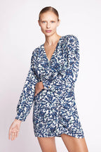 Berenice - Short Dress Shoulder Pleats - Dye