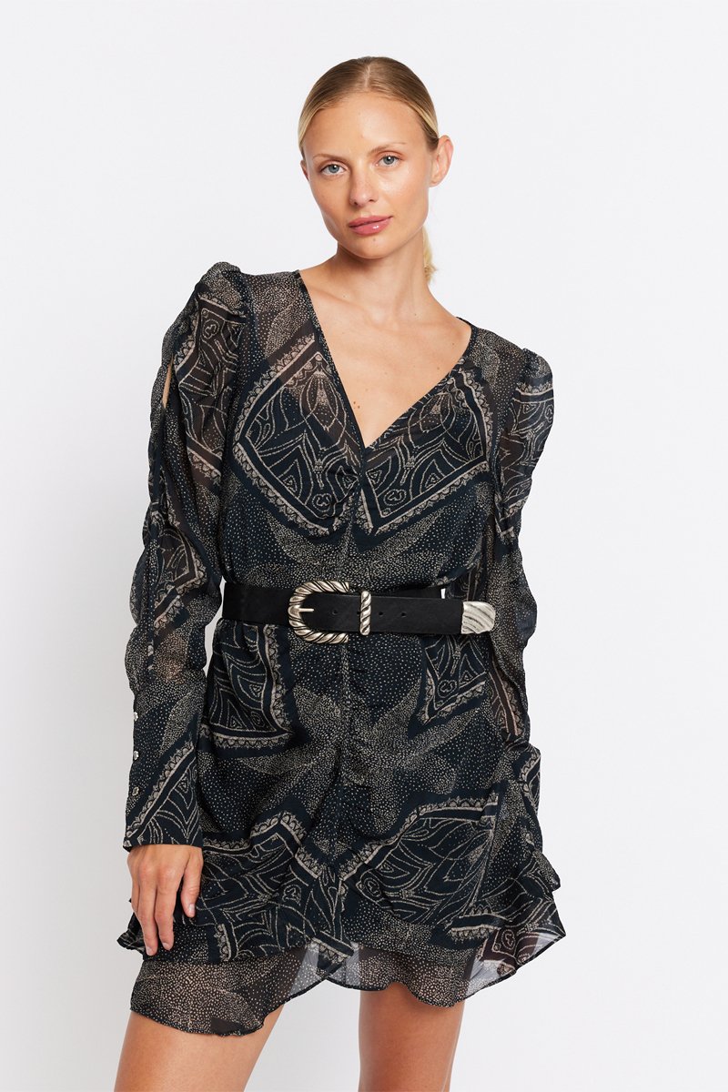 Gathered Dress - Print Tamaya