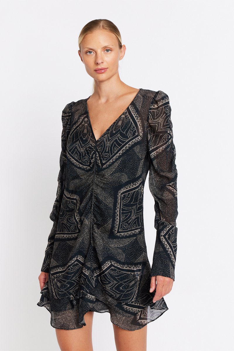 Gathered Dress - Print Tamaya