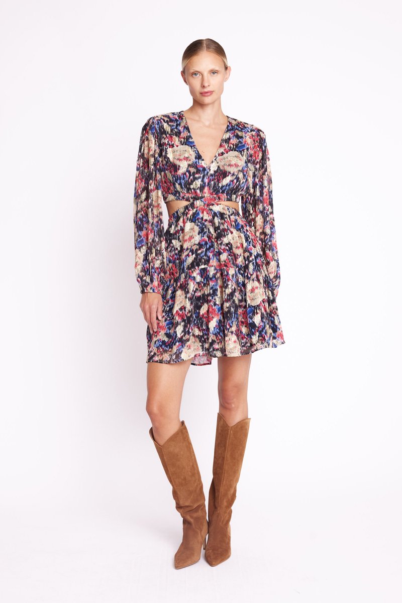 Berenice - Vestido Corto Abertura Laterales - Printlouna