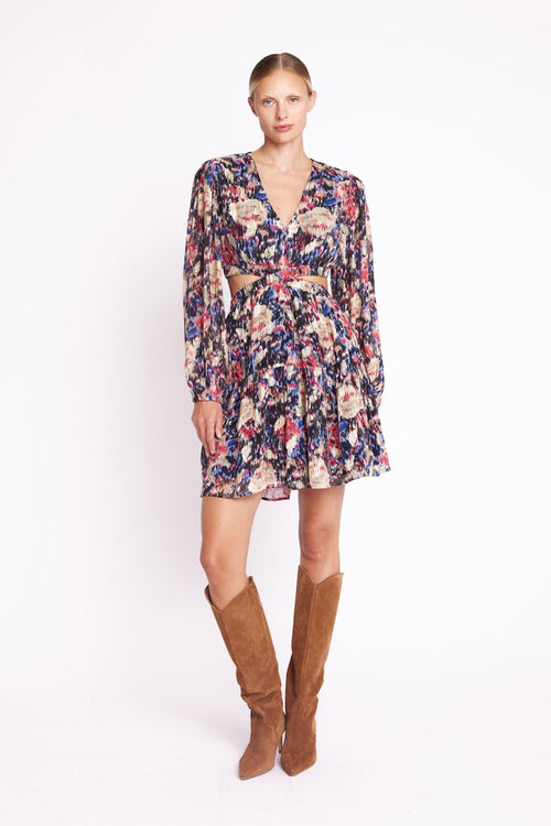 Robe Courte Ouverture Cotes - Printlouna