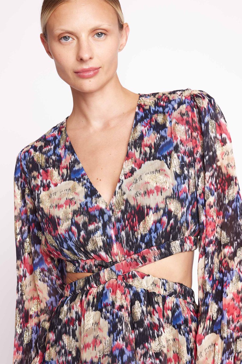 Berenice - Vestido Corto Abertura Laterales - Printlouna
