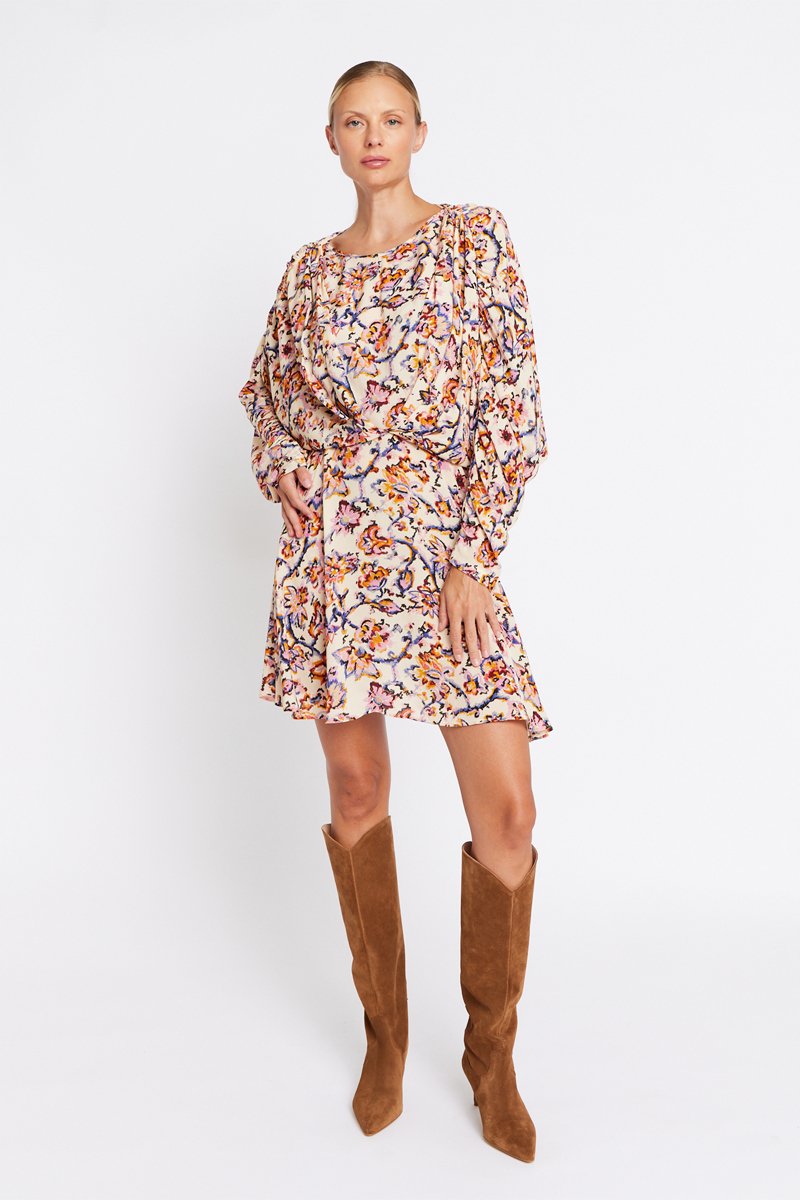 Berenice - Vestido Mangas Murciélago - Print Frida