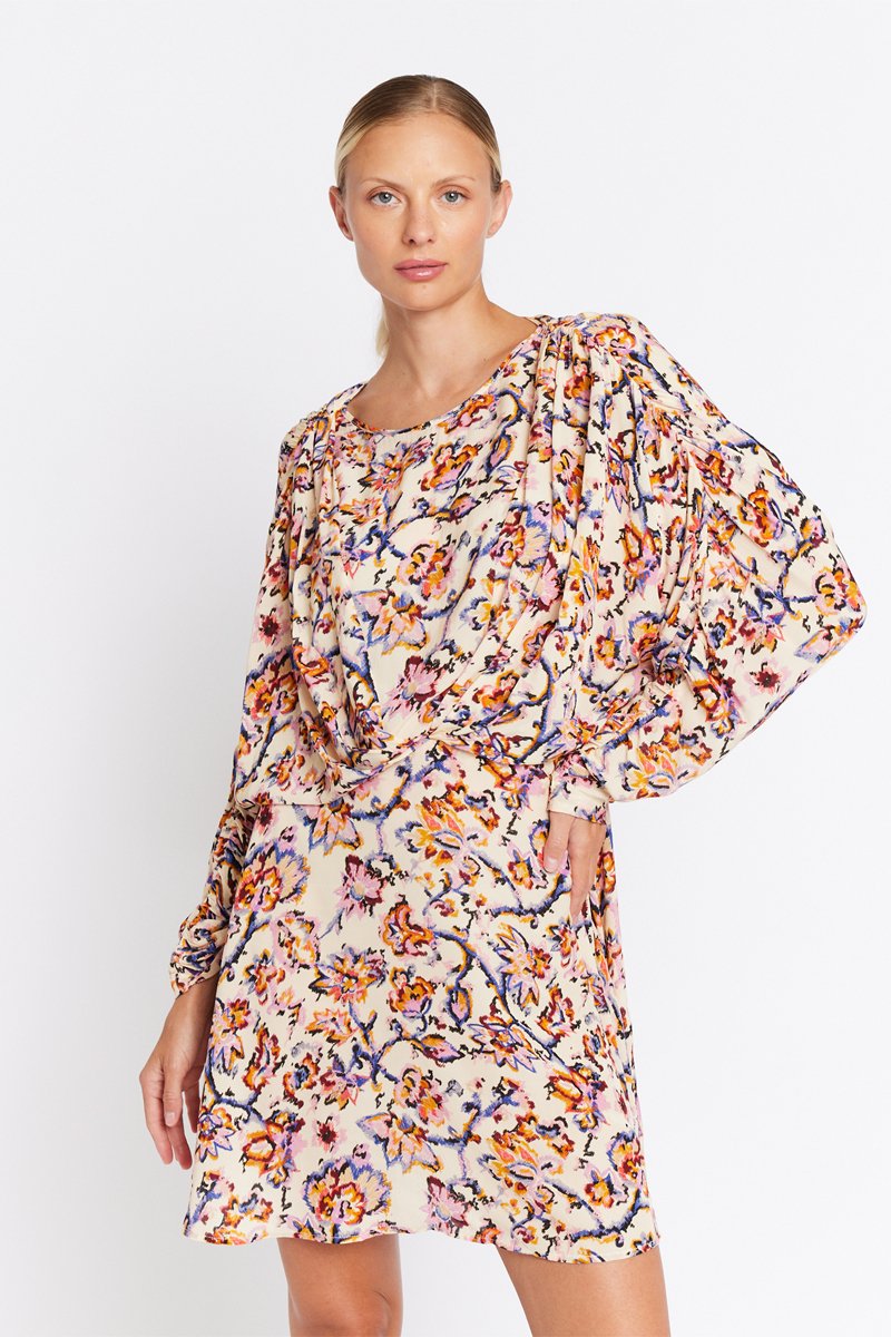 Berenice - Vestido Mangas Murciélago - Print Frida