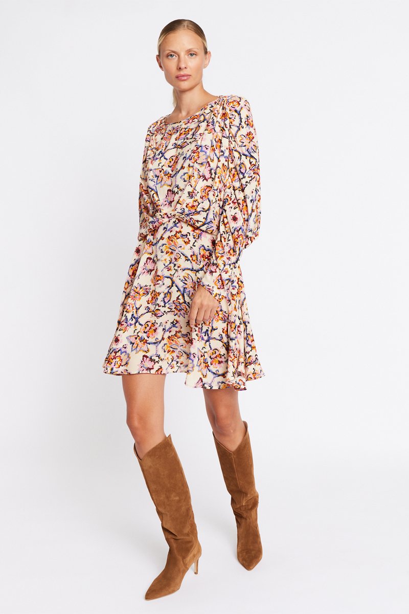 Berenice - Vestido Mangas Murciélago - Print Frida