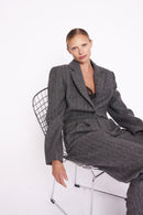 Veste Tailleur Courte - Gris