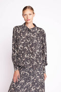 Berenice - Camisa Cuello Grande Estampado - Valerianne Print