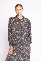 Berenice - Camisa Cuello Grande Estampado - Valerianne Print