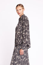 Berenice - Camisa Cuello Grande Estampado - Valerianne Print