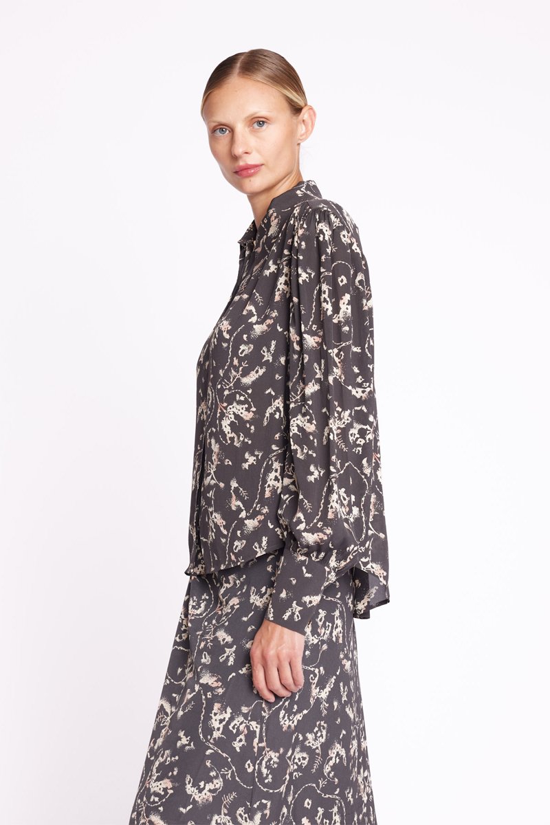 Berenice - Camisa Cuello Grande Estampado - Valerianne Print