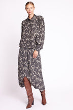 Berenice - Camisa Cuello Grande Estampado - Valerianne Print