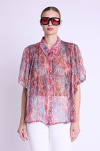Camisa oversize de manga corta - Multicolor