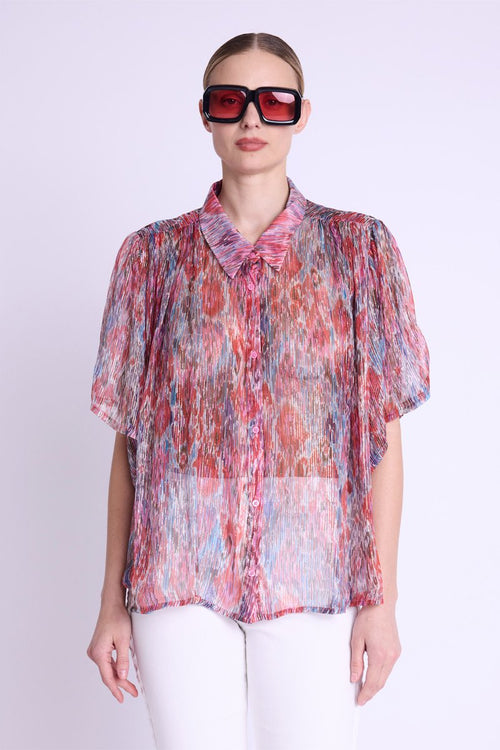 Chemise Manche Courte Oversize - Multicolurexprint