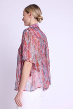 Camisa oversize de manga corta - Multicolor