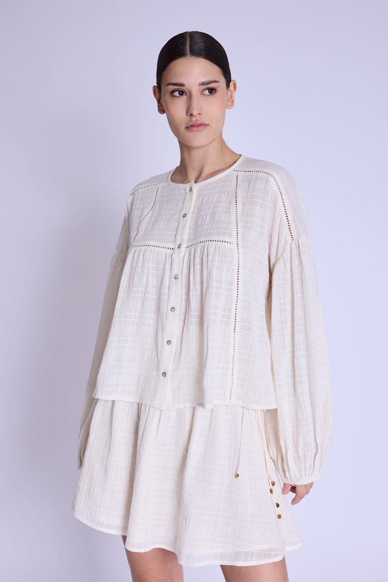 Berenice - Dropped Sleeve Shirt - Offwhite