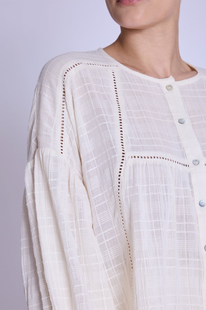 Berenice - Dropped Sleeve Shirt - Offwhite