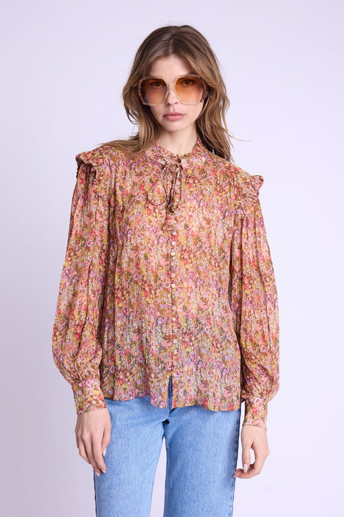 Chemise Volant Epaule - Bloomflowerprint