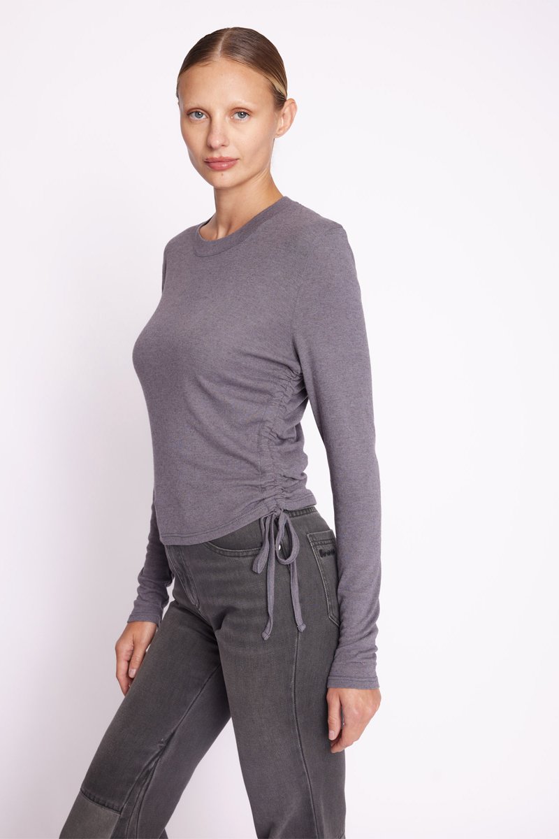 Camiseta Cuello Redondo Ml Links - Gris Jaspeado