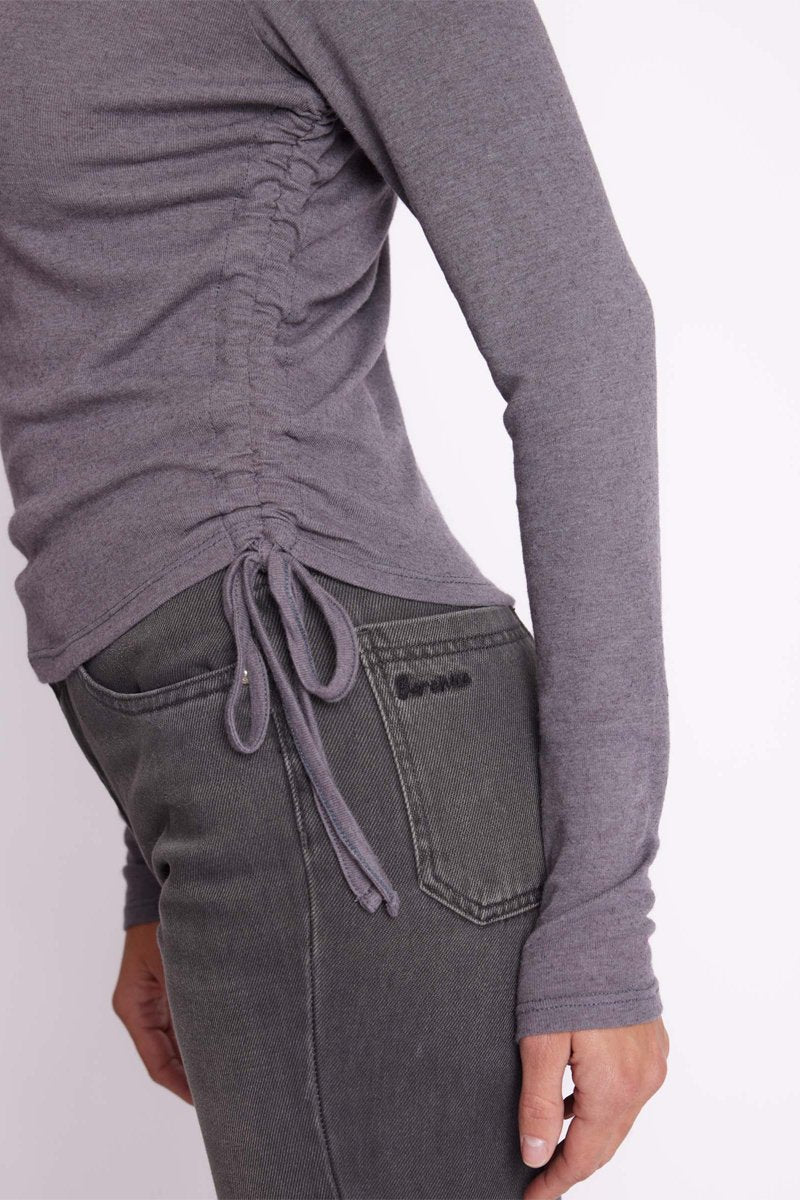 Camiseta Cuello Redondo Ml Links - Gris Jaspeado