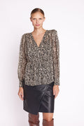 Berenice - Top Cruzado Delante - Print Fauve
