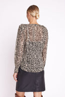 Top Croise Devant - Print Fauve