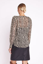 Berenice - Top Cruzado Delante - Print Fauve