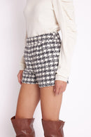 Short Court En Tweed - Tweed Gris
